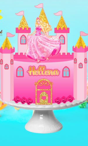 010 Arquivo de Corte Topo de Bolo Barbie Princesa Ganhe+3pdt