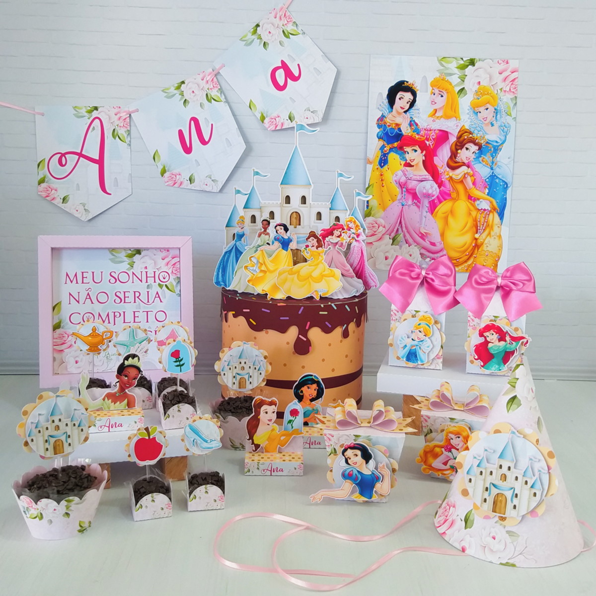#1085 Arquivo de corte Só um bolinho Princesas STUDIO E PDF