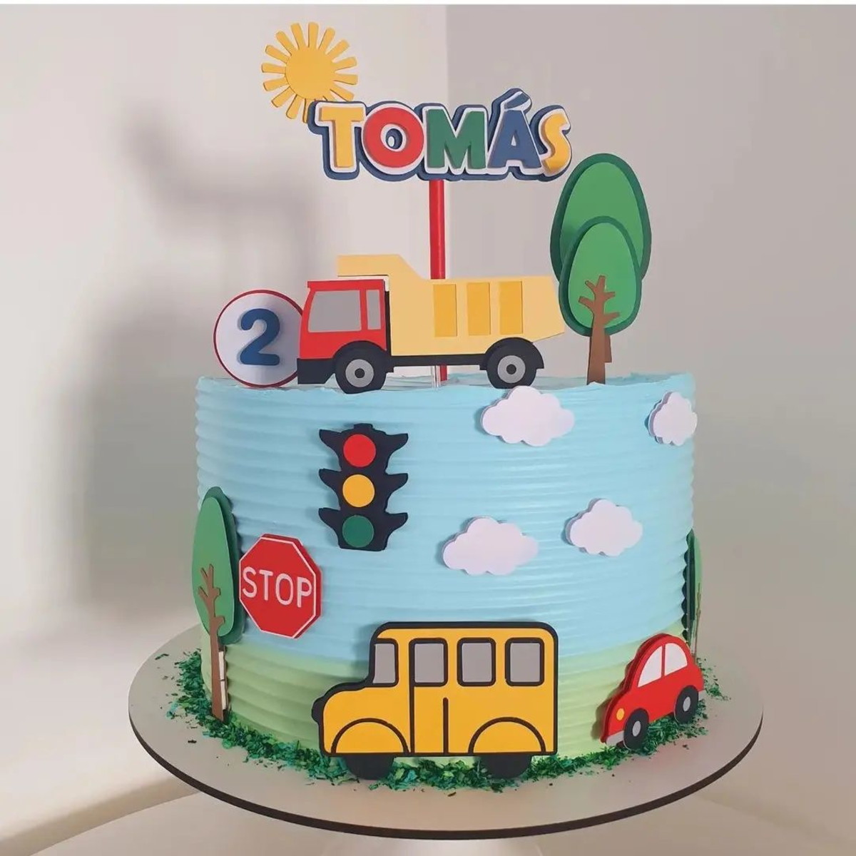 #119 - Arquivo de Corte Topo de Bolo - Carros Transporte