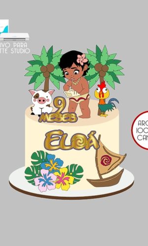 178 - Arquivo Topo de Bolo Moana Baby