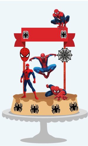 #1861 Arquivo de corte Topo de Bolo Homem Aranha STUDIO