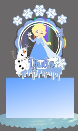 19 Arquivos de Corte Topo de Bolo Frozen