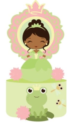 #2050 Arquivo de corte Topo de Bolo Princesa Tiana CAMADAS