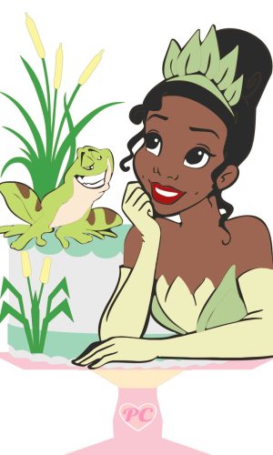 #2052 Arquivo de corte Topo de Bolo Princesa Tiana CAMADAS