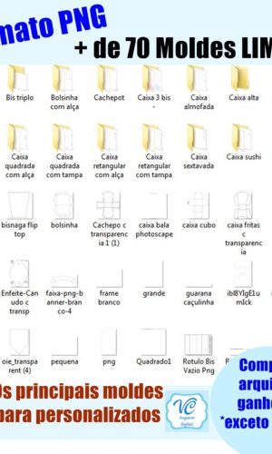 230= Arquivo de Corte Moldes de personalizado em PNG