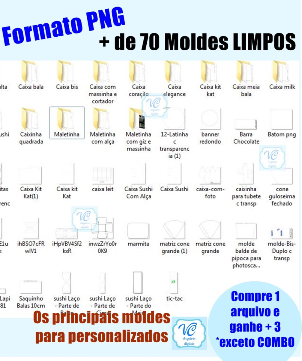 230= Arquivo de Corte Moldes de personalizado em PNG - Imagem 2