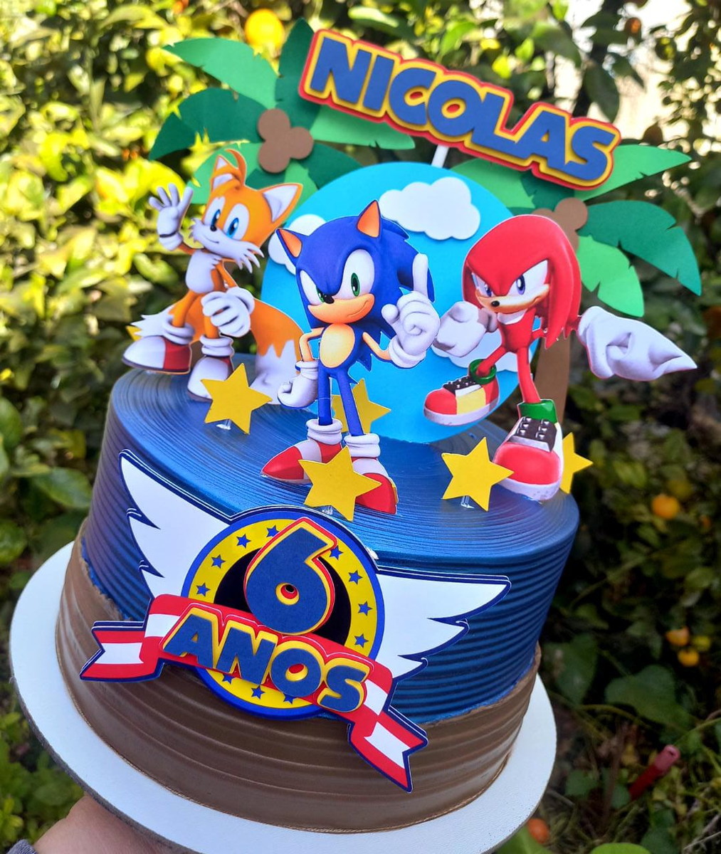 2 Arquivo de Corte Topo de Bolo Sonic 2