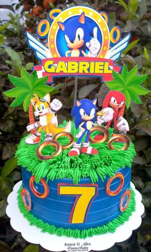 2 Arquivo de Corte Topo de Bolo Sonic 6