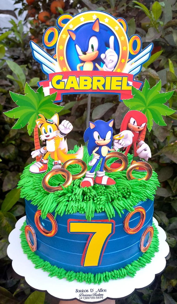 2 Arquivo de Corte Topo de Bolo Sonic 6