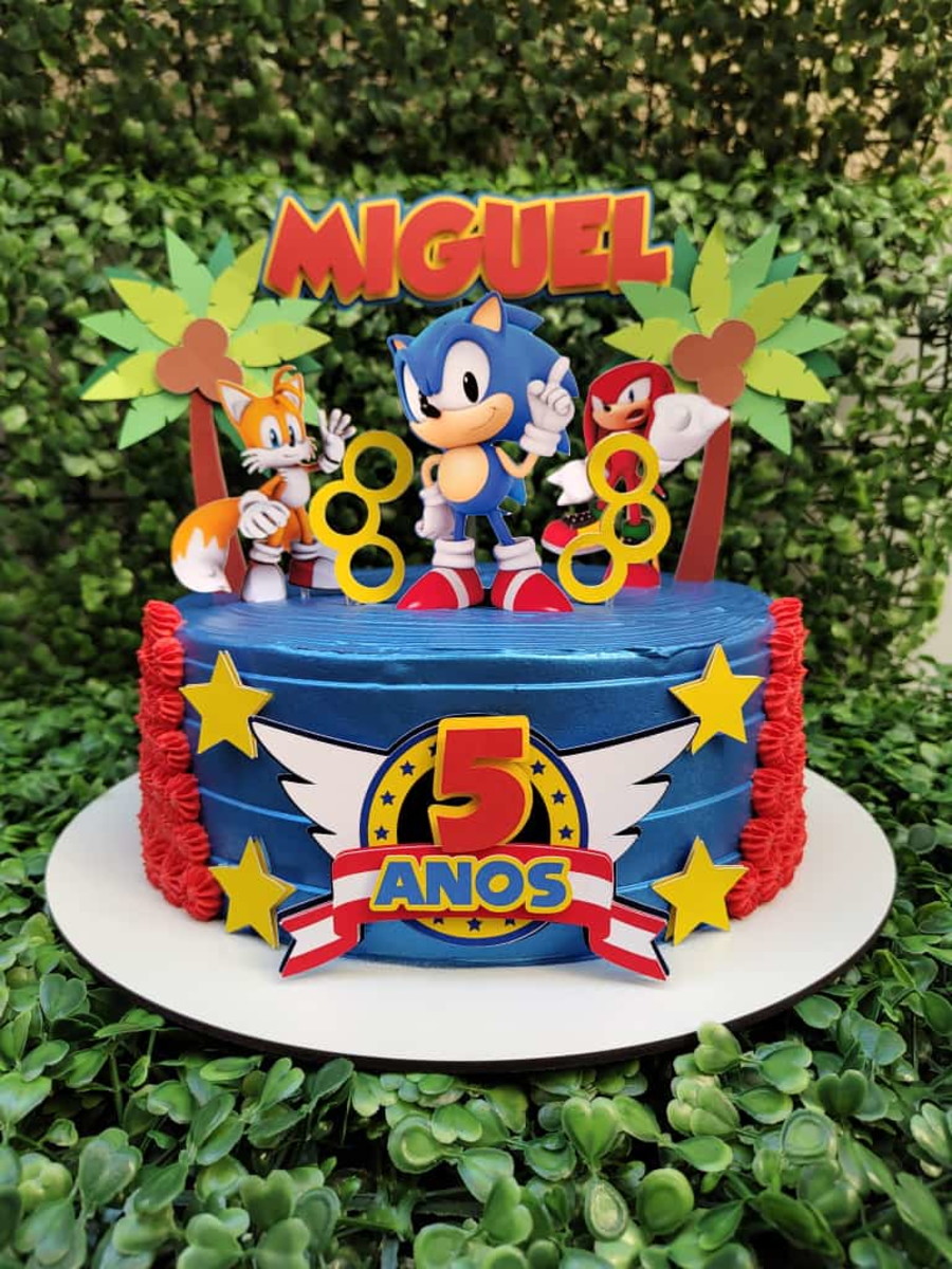 2 Arquivo de Corte Topo de Bolo Sonic 7