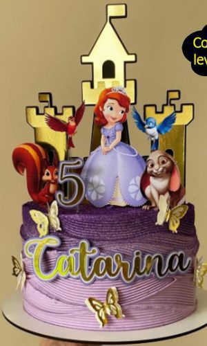 333 - Arquivo topo de bolo Princesa Sofia