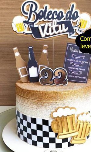 338 - Arquivo de corte topo de bolo boteco em camadas