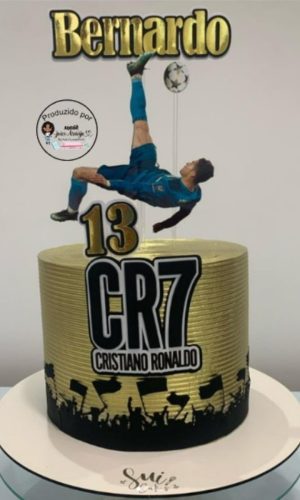 427 - Arquivo de Corte Topo de Bolo Cristiano Ronaldo Cr7