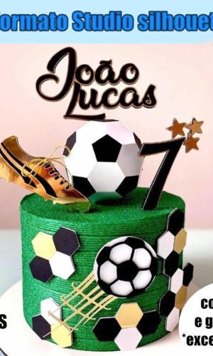 486-arquivo de Corte Topo Futebol Chuteira e Bola 3d
