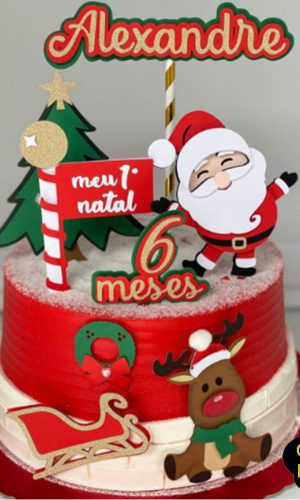 510- Arquivo de corte topo de bolo meu primeiro natal
