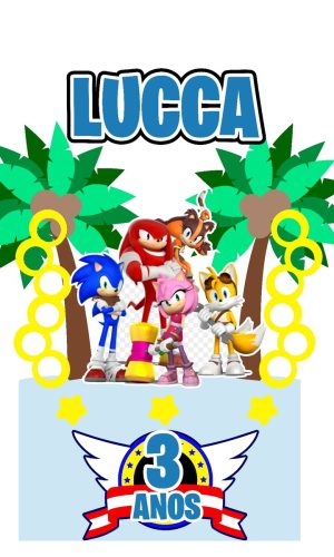 538 - Topo de Bolo Sonic123