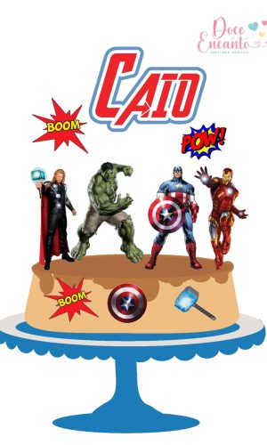 578 - Topo de Bolo Vingadores 11