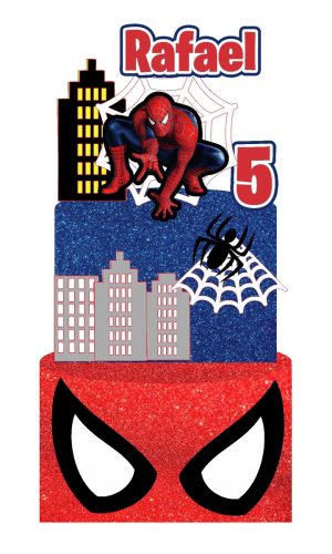 4 Arquivos de Corte Digital - Topo de Bolo Homem Aranha