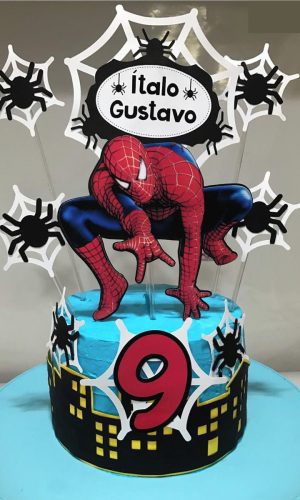 #704 Arquivo Digital Topo de Bolo Homem Aranha STUDIO