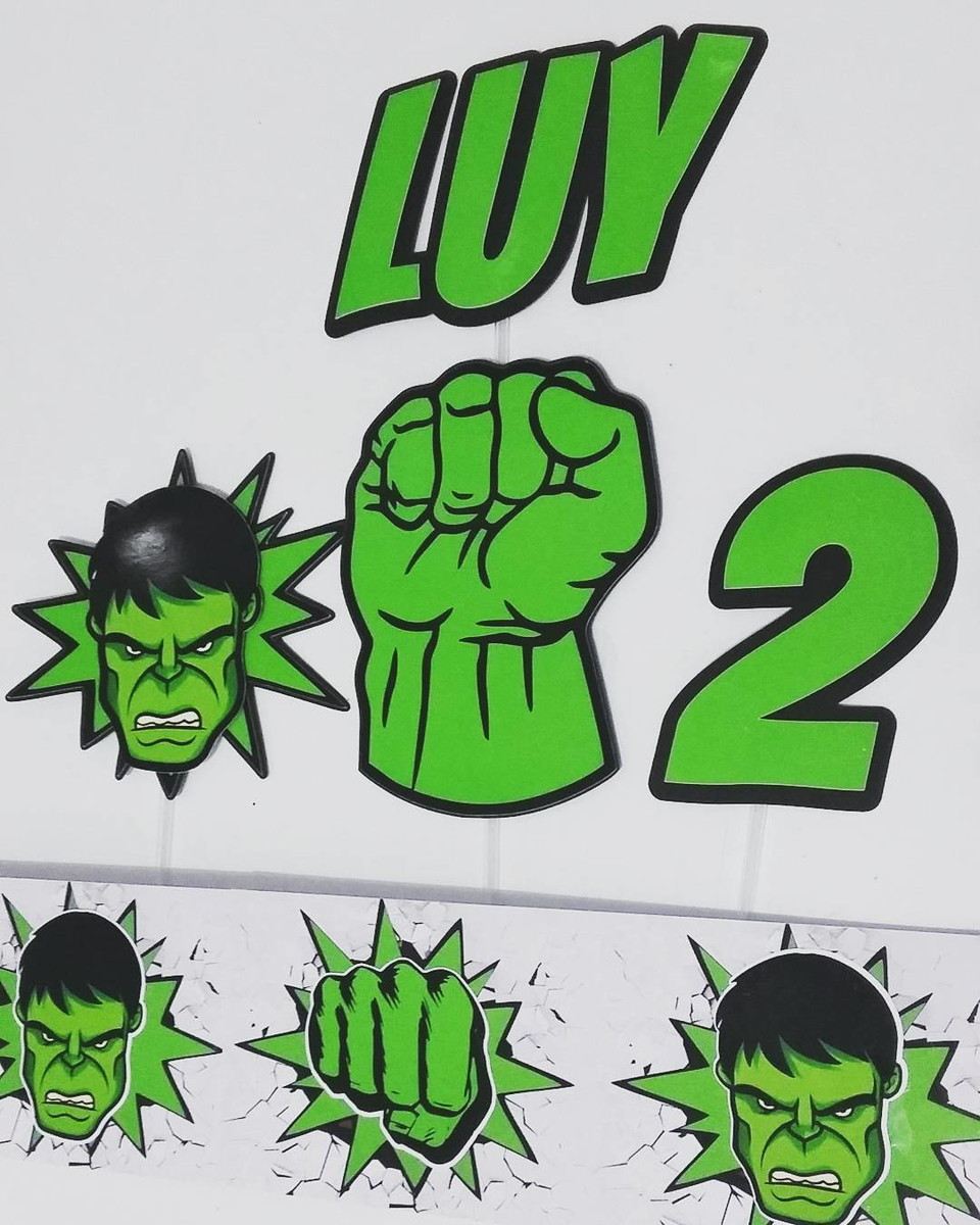 #707 Arquivo Digital Topo de bolo Hulk STUDIO