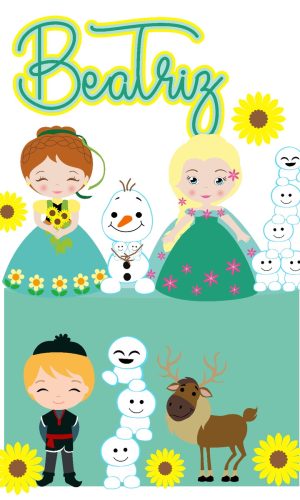772 - Arquivo Digital Topo de Bolo Frozen Fevers