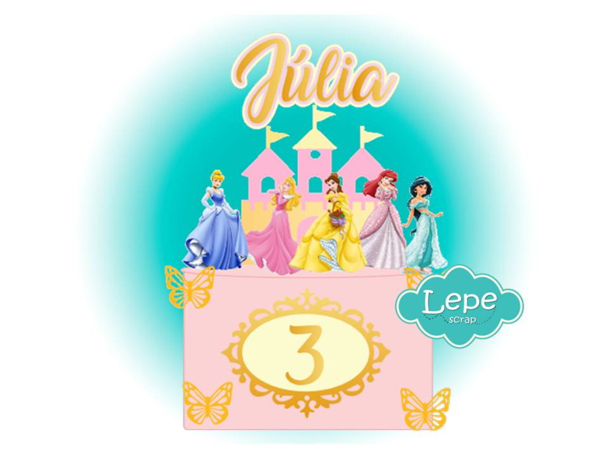 82 Topo de bolo Princesas - 3 modelos - Imagem 3