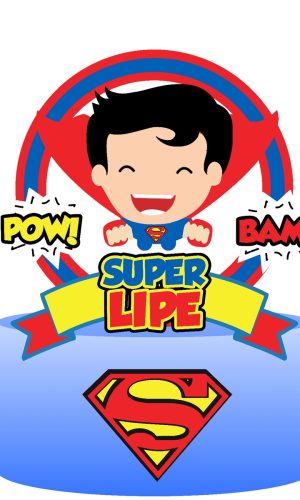 865 - Arquivo Digital Topo de Bolo Super Homem Baby