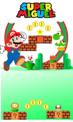 Topo de Bolo Super Mário - Arquivo Digital #962