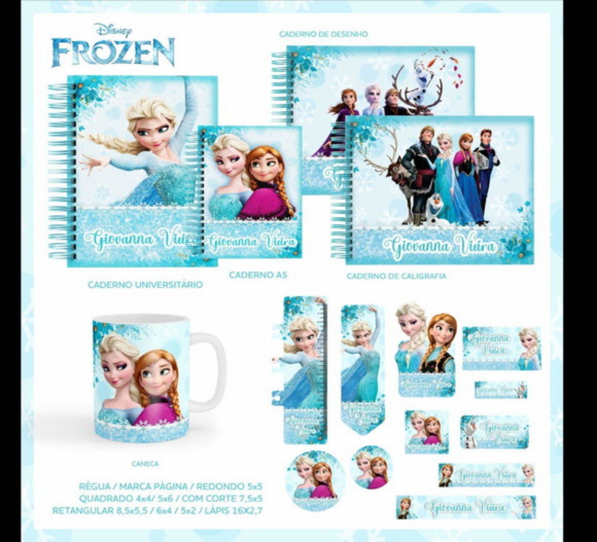 Arquivo Combo Volta as Aulas Frozen PDF PNG
