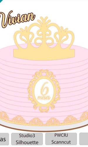 Arquivo Coroa de princesa para corte e decoração +1 tema