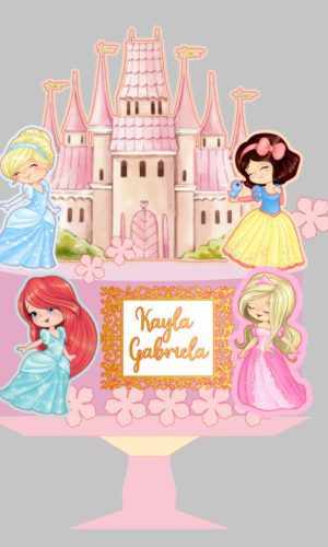Arquivo Corte Princesas Aquarela #178#