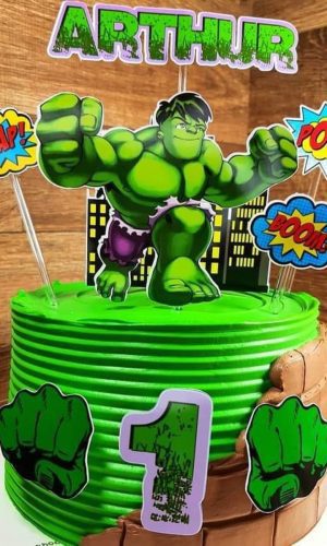 Arquivo Corte Silhouette Topo Bolo Hulk