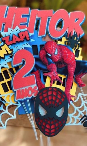 Arquivo Corte Silhouette Topo de Bolo Homem Aranha