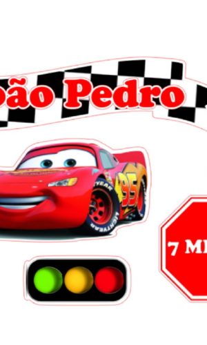 Arquivo Corte Topo de Bolo Carros + 4 Arquivos a Sua Escolha