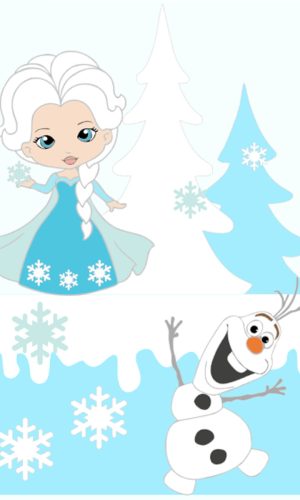 Arquivo Corte: Topo de Bolo Frozen 005