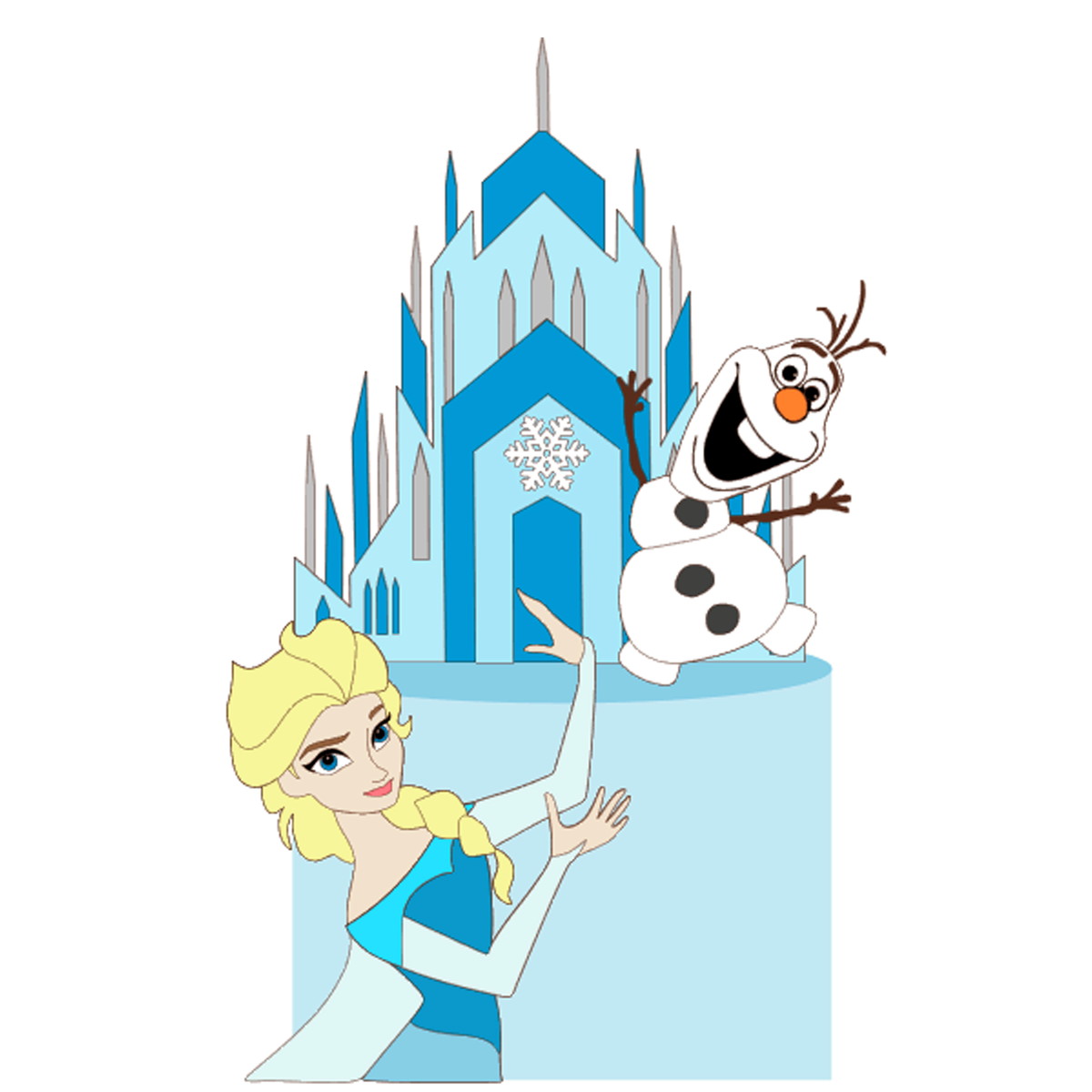 Arquivo Corte: Topo de Bolo Frozen 006