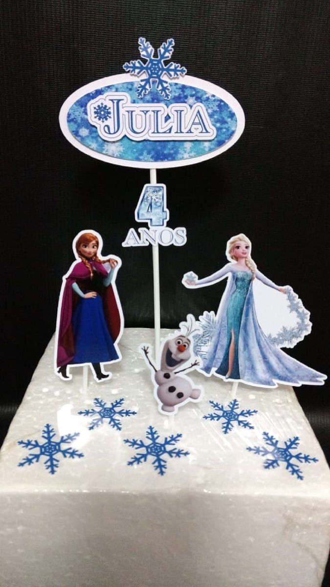 Arquivo Topo de Bolo Frozen + 4 Arquivos a Sua Escolha