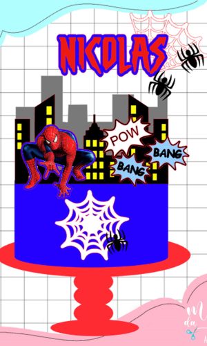 Arquivo Corte: Topo de Bolo Homem Aranha 004