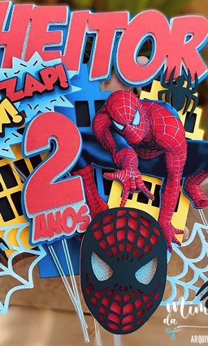 Arquivo Corte: Topo de Bolo Homem Aranha 008