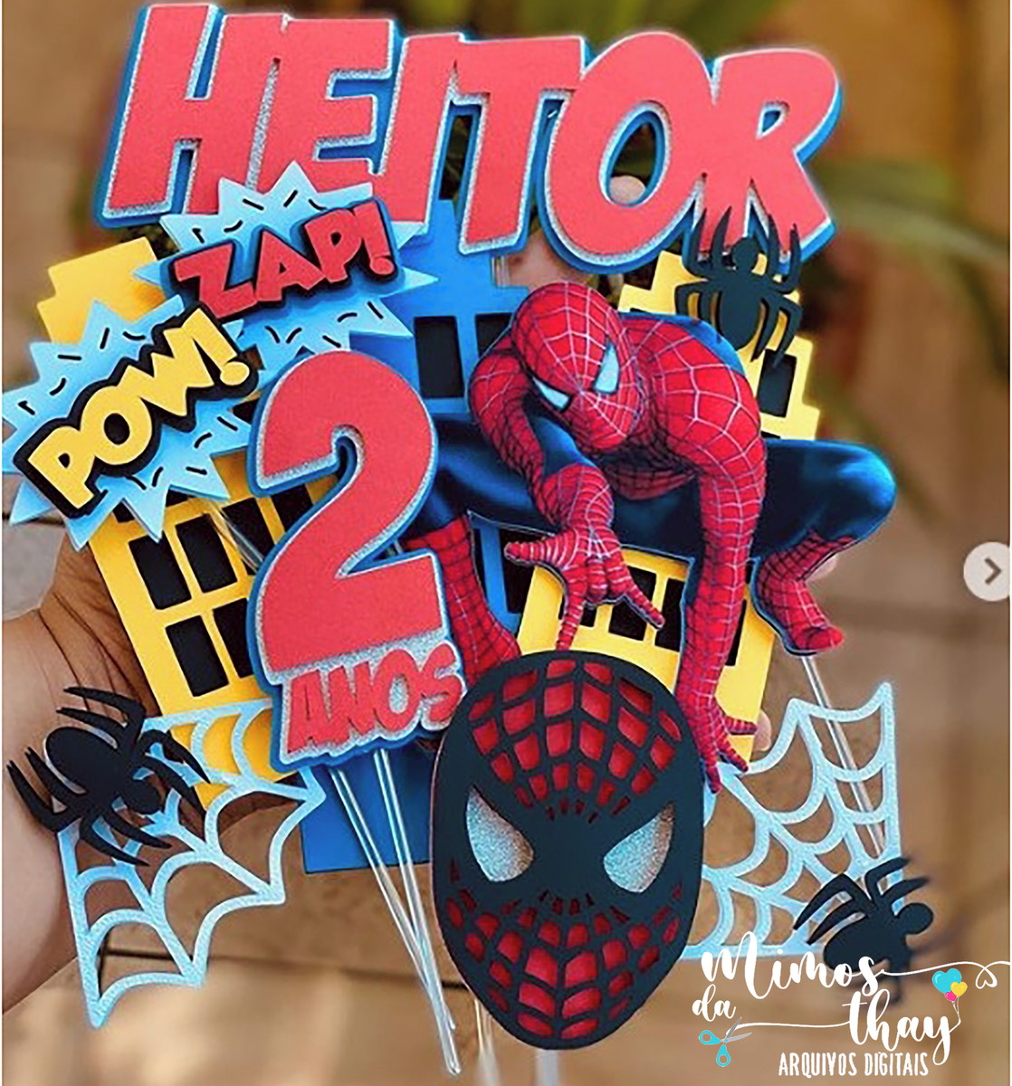Arquivo Corte: Topo de Bolo Homem Aranha 008