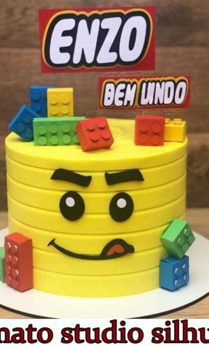 Arquivo Corte Topo de Bolo Lego 3D -02-COD: 914