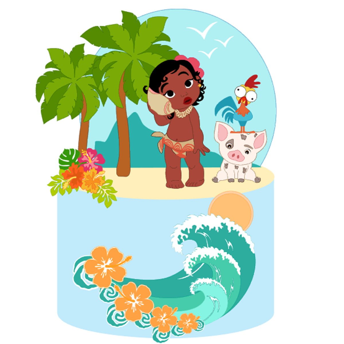 Arquivo Corte: Topo de Bolo Moana 002