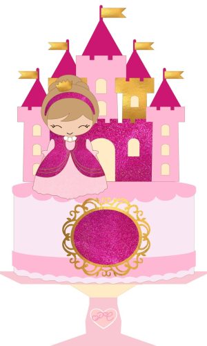 Arquivo Corte: Topo de Bolo Princesas 001