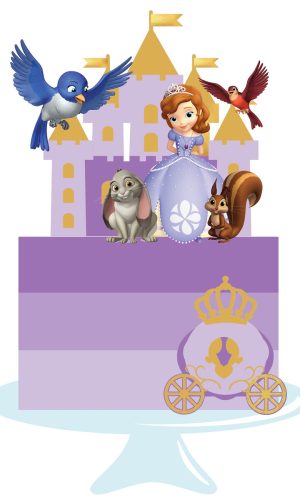 Arquivo Corte: Topo de Bolo Princesa Sofia 003