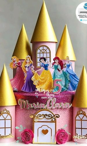Arquivo Corte: Topo de Bolo Princesas 007