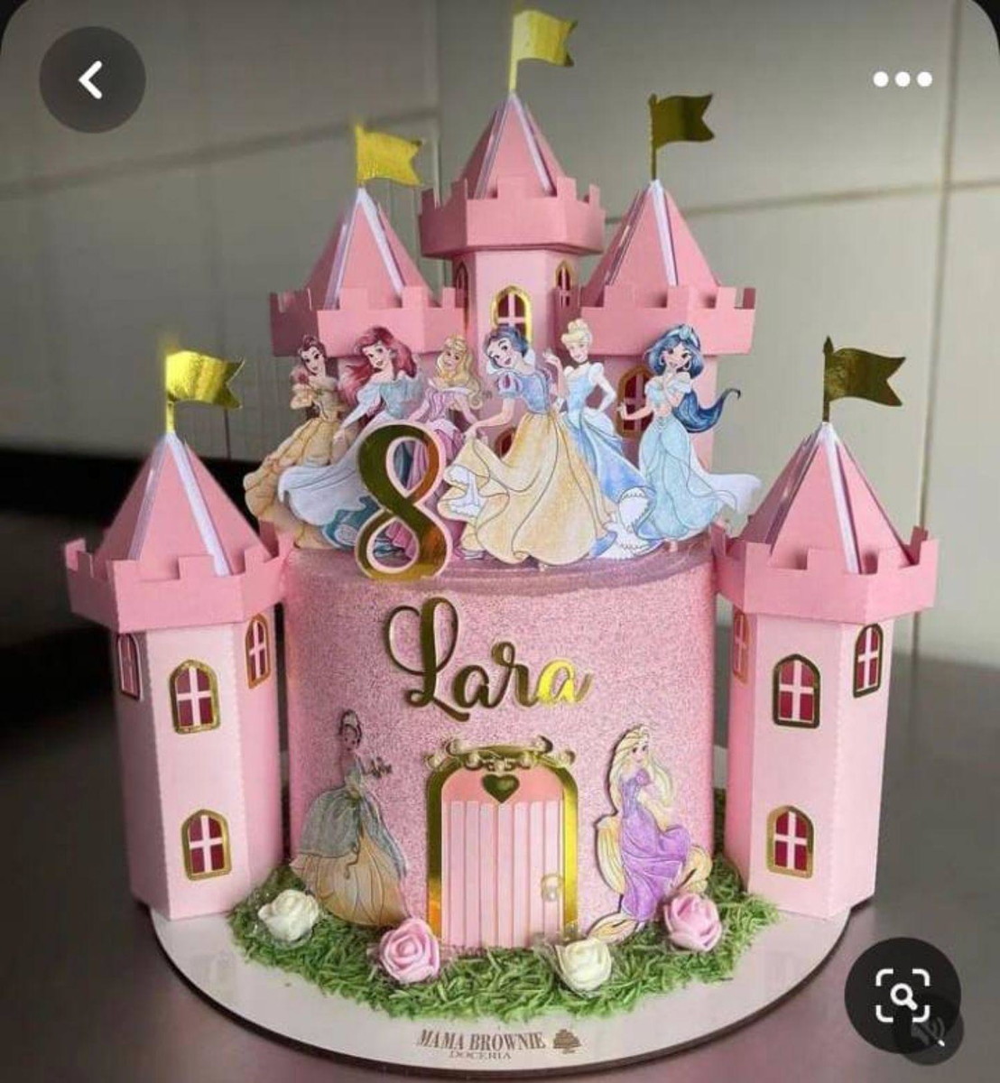 Arquivo Corte Topo de Bolo Princesas Castelo 3d #16571