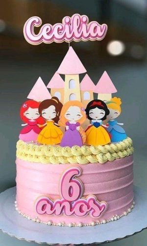 Arquivo Corte Topo de Bolo Princesas Cute (#2293)