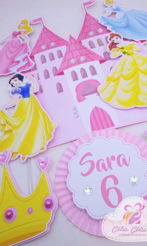 Arquivo Corte Topo de Bolo Princesas Disney