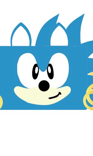 Arquivo Corte: Topo de Bolo Rosto Sonic 004