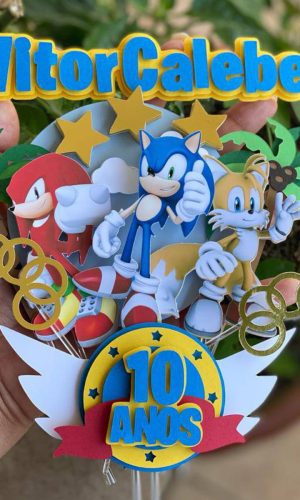 Arquivo Corte: Topo de Bolo Sonic 001